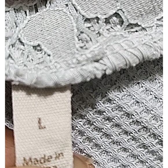 Soft Surroundings Large Thermal‎ Cadence Open Front Laces Trim Cardigan Sweater - Picture 10 of 12